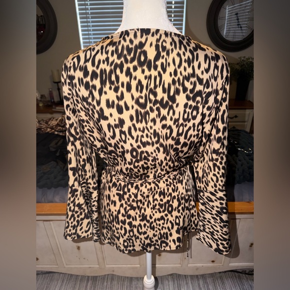 Tyche Animal Print Wrap Blouse - Picture 2 of 5